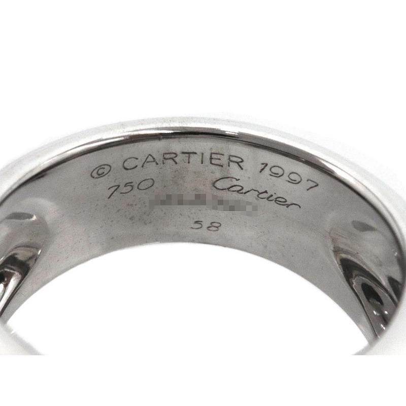 カルティエ ヌーベルバーグリング #58 K18WG 新品仕上げ済 ホワイト 