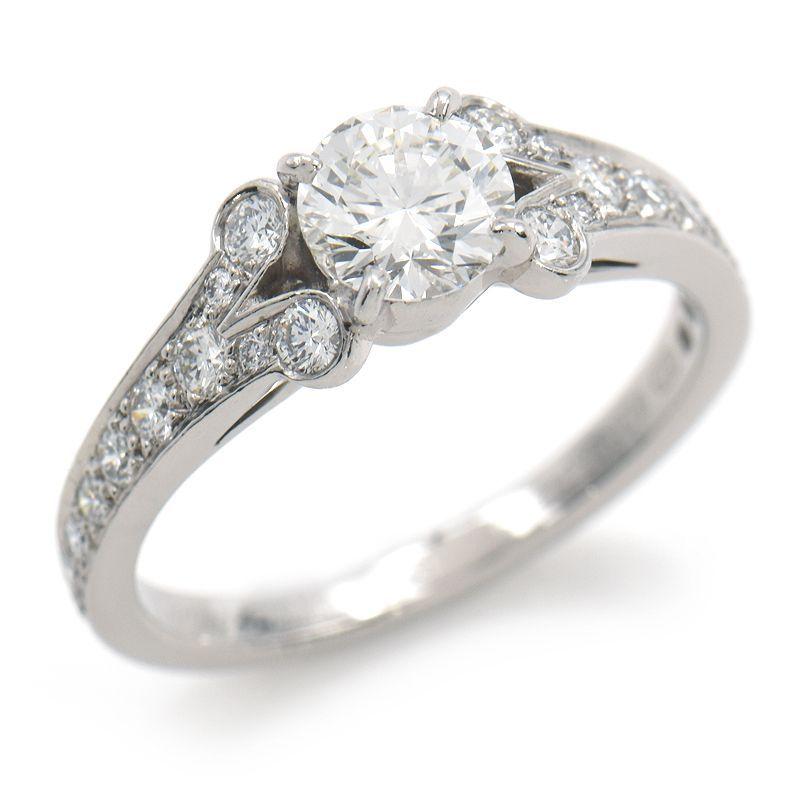 カルティエ バレリーナソリテール #49 9号 Pt950 新品仕上済 0.56ct 