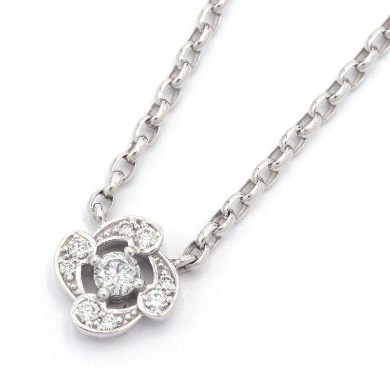 モニッケンダム イングリッシュローズネックレス K18WG ダイヤモンド  