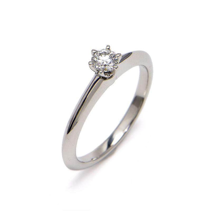磨き済み】 ティファニー セッティングリング0.18ct