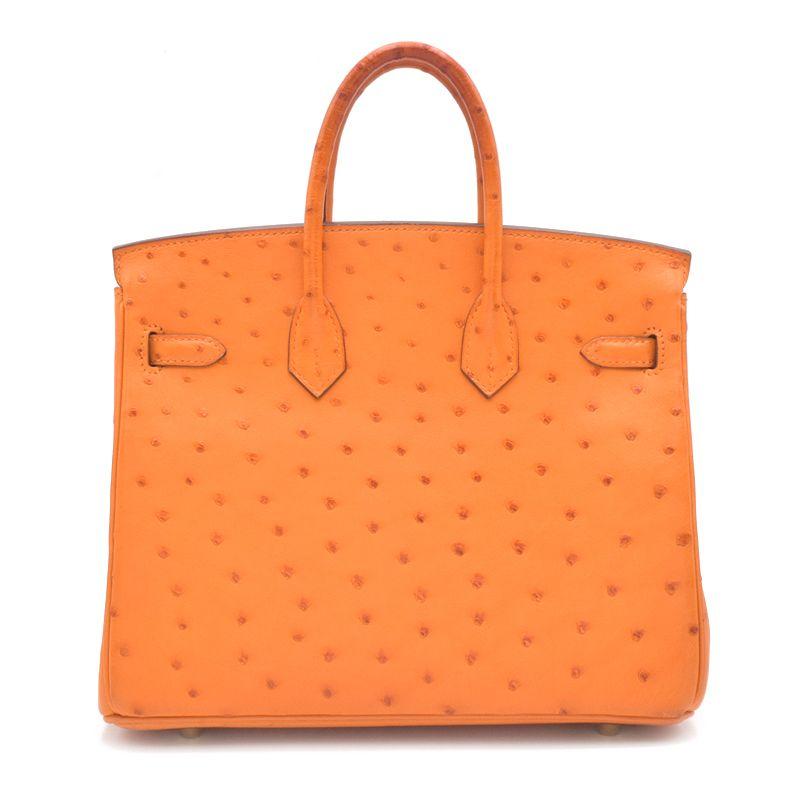 HERMES バーキン25 ギフト箱 オレンジ HERMES エルメス バーキン25 ハンドバッグ レザー オレンジ