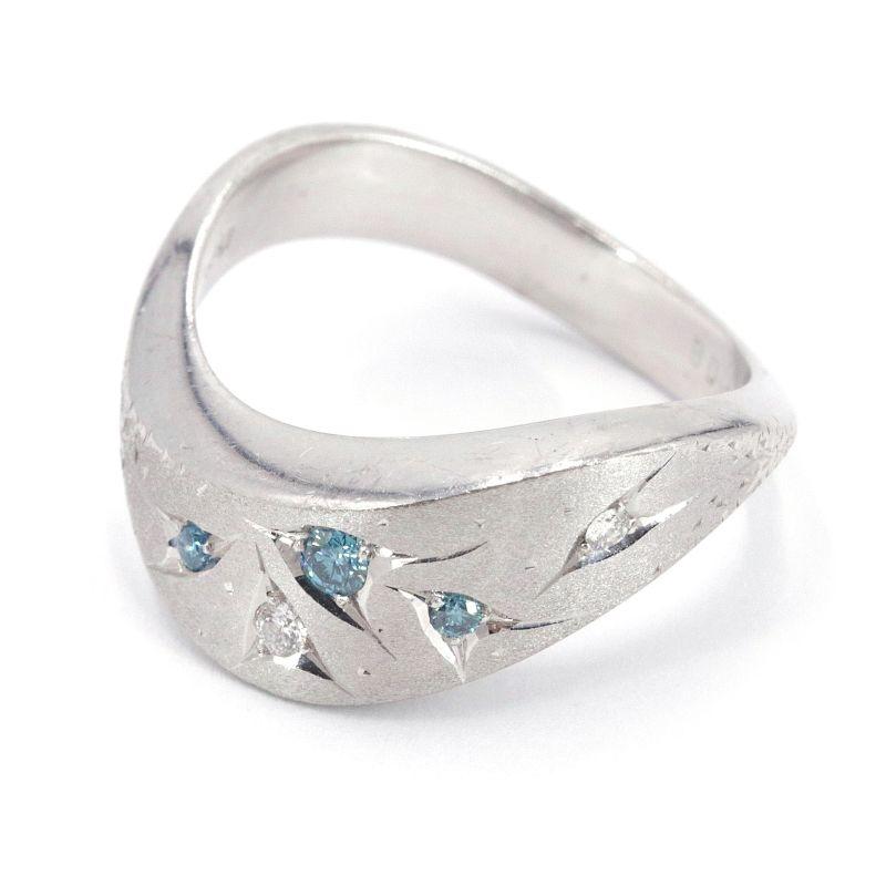 木内賢治（KENJI KIUCHI） ブルーダイヤモンド&K18(18金)リング 木内賢治（KENJI KIUCHI） ブルーダイヤモンド&K18リング - メルカリ