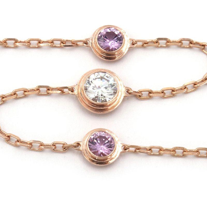 DIAMANTS LEGERS カルティエ ディアマンレジェネックレス ダイヤ カルティエピンクサファイヤネックレス