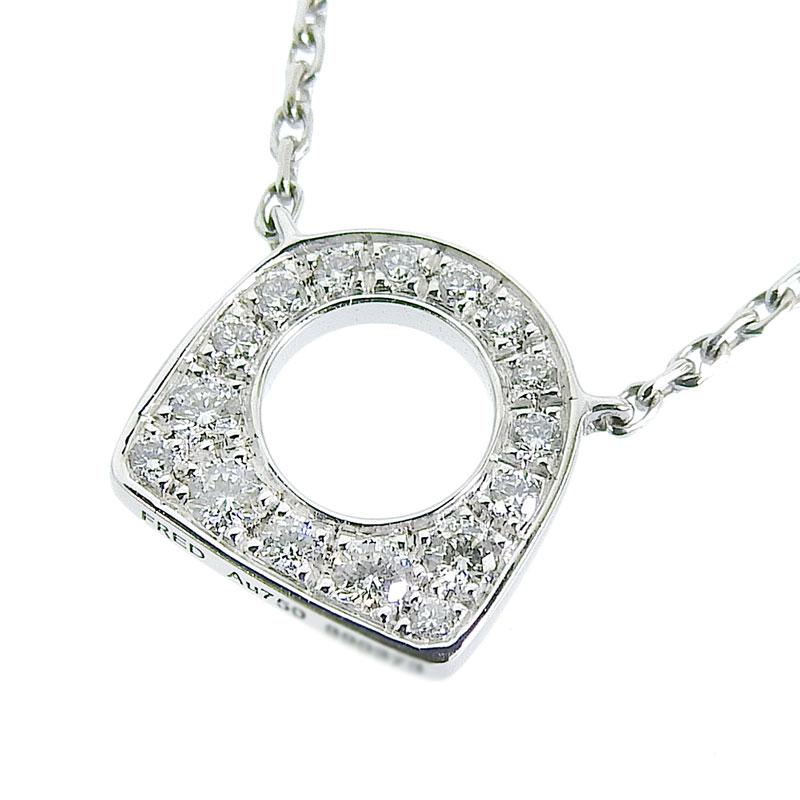 フレッド ミニサクセスネックレス ダイヤモンド K18WG 新品仕上済  