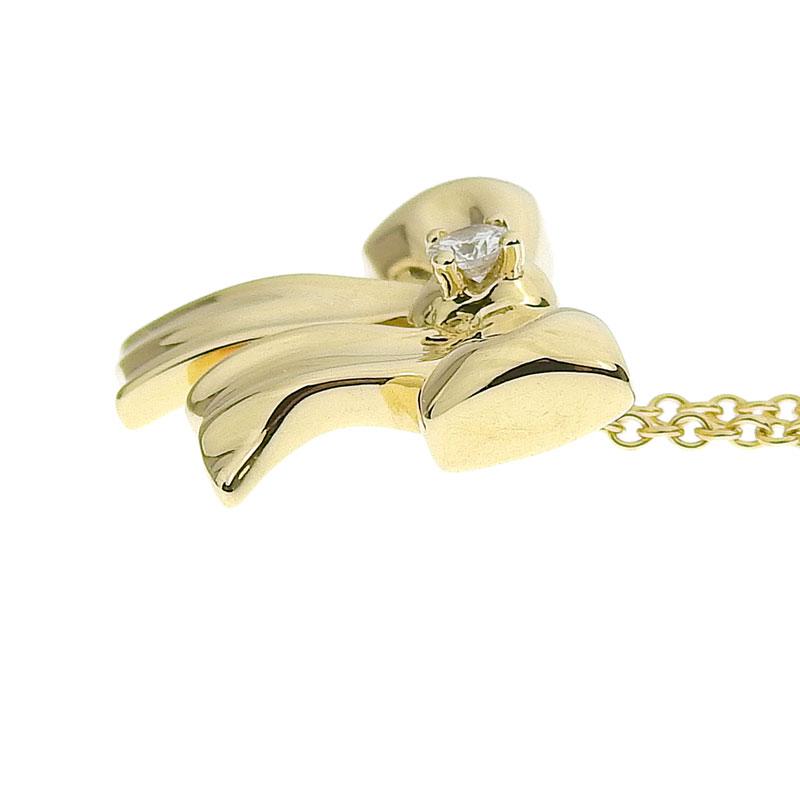 TIFFANY&Co. ティファニー リボンネックレス K18YG ダイヤモンド TIFFANY&Co. ティファニー リボンネックレス K18YG ダイヤモンド