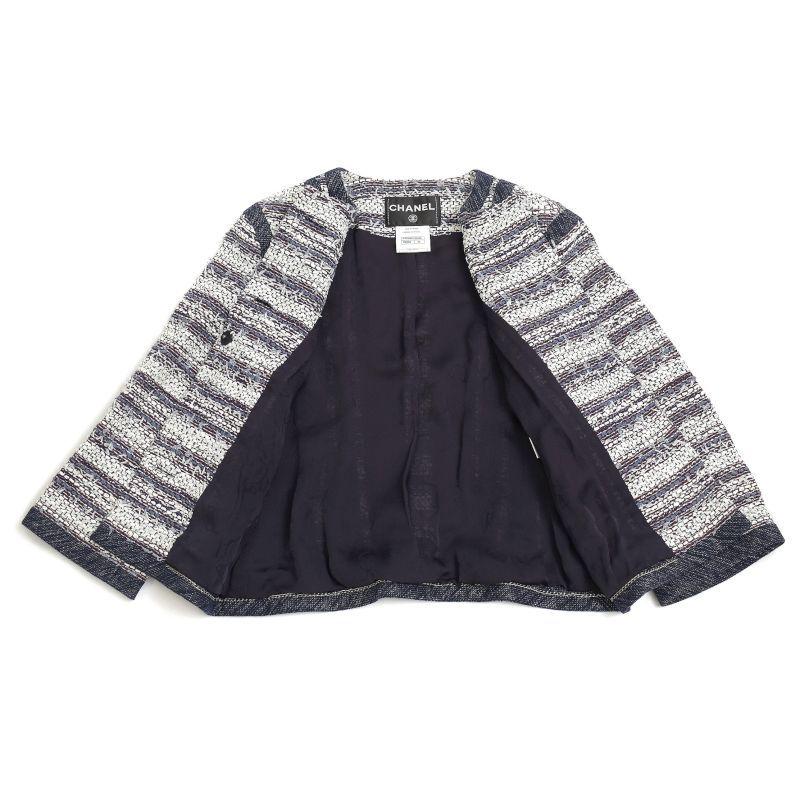 CHANEL シャネル レディース ノーカラーツイードジャケット サイズ34
