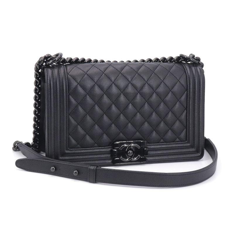 シャネル ボーイシャネル チェーンショルダーバッグ 24番台 ブラック  