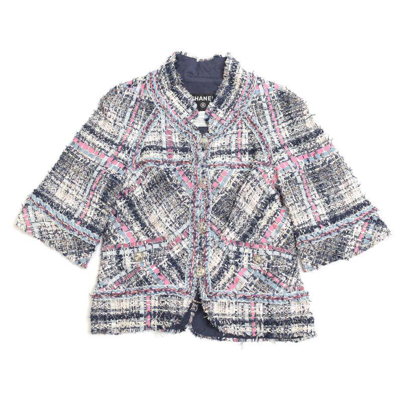 CHANEL シャネル レディース スタンドカラーツイードジャケット CHANEL シャネル レディース スタンドカラーツイードジャケット