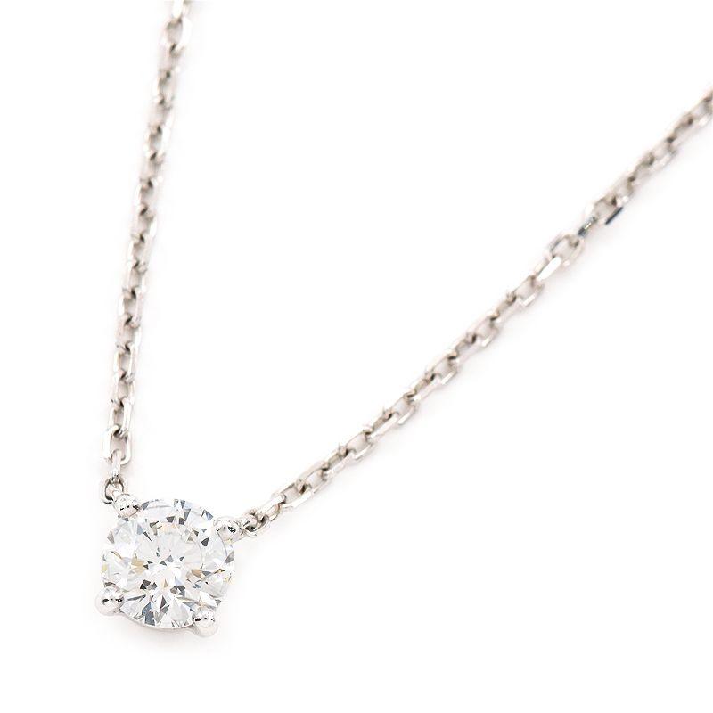 カルティエ 1895ソリテールネックレス N7424180 K18WG Gカラー/VVS-1  