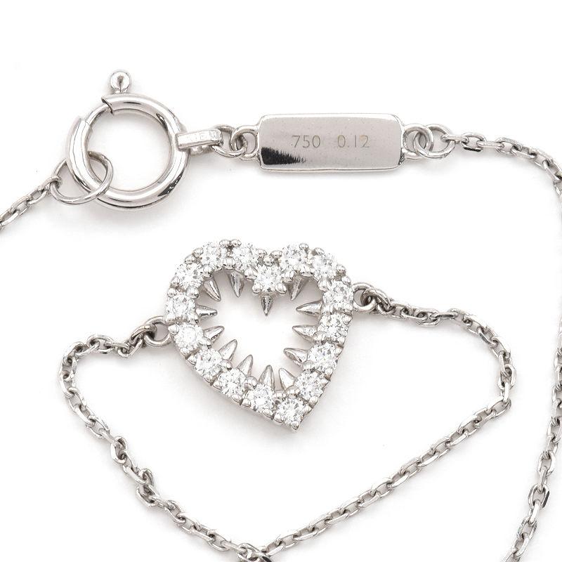 TASAKI タサキ デインジャーハートブレスレット K18WG 合計0.12 TASAKI タサキ デインジャーハートブレスレット K18WG 合計0.12