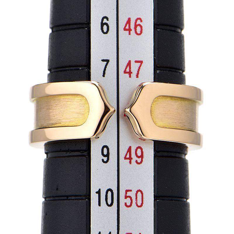 C DE CARTIER カルティエ C2リング #48 8号 K18PG Cドゥ C DE CARTIER カルティエ C2リング #48 8号 K18PG Cドゥ