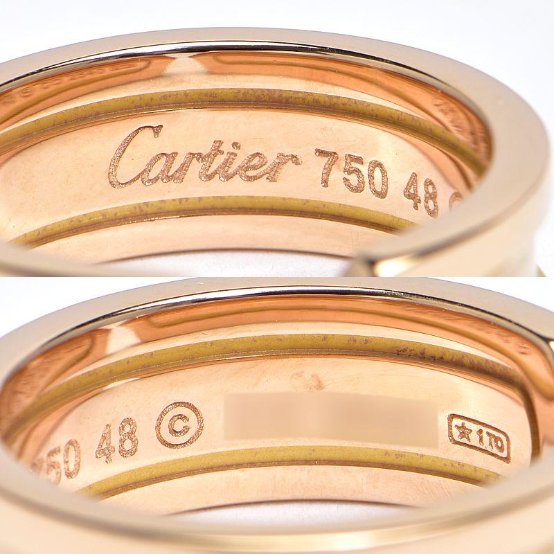 C DE CARTIER カルティエ C2リング #48 8号 K18PG Cドゥ C DE CARTIER カルティエ C2リング #48 8号 K18PG Cドゥ