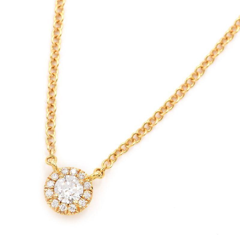 TIFFANY SOLESTE ティファニー ソレストペンダント K18YG ラウンド 