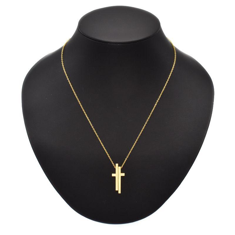 GUCCI グッチ セパレートクロスネックレス K18YG クロス