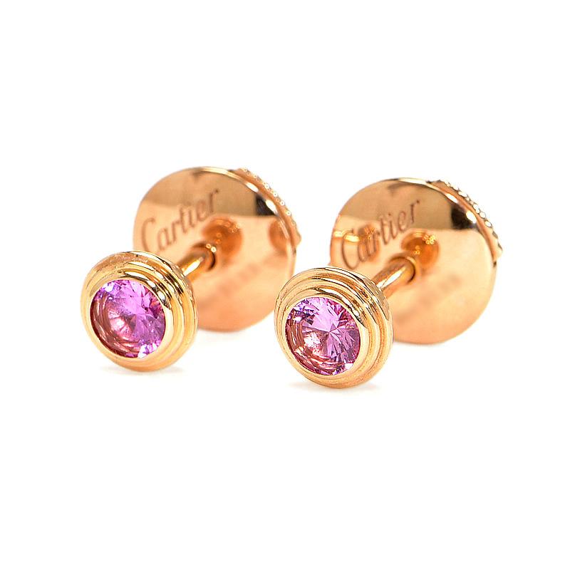カルティエ ディアマンレジェ 750 ピアス　ピンクサファイア カルティエ ディアマンレジェ 750 ピアスピンクサファイア