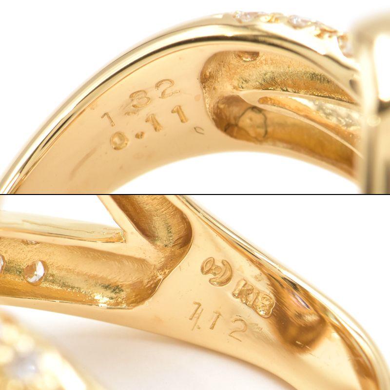 TASAKI（タサキ） マルチストーンリング 11号 K18YG 仕上済 1.32ct