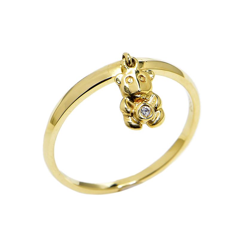 Ponte Vecchio ポンテヴェキオ ベアーリング 12.5号 K18YG 0.01ct  