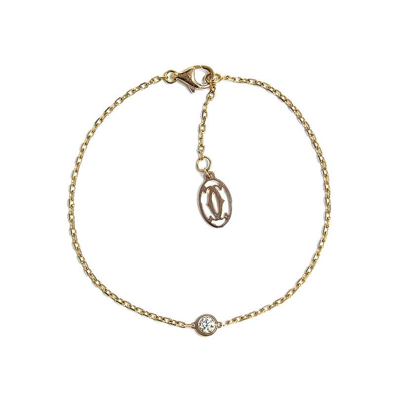 カルティエ ダムール ダムールブレスレットSM K18PG 0.09ct天然