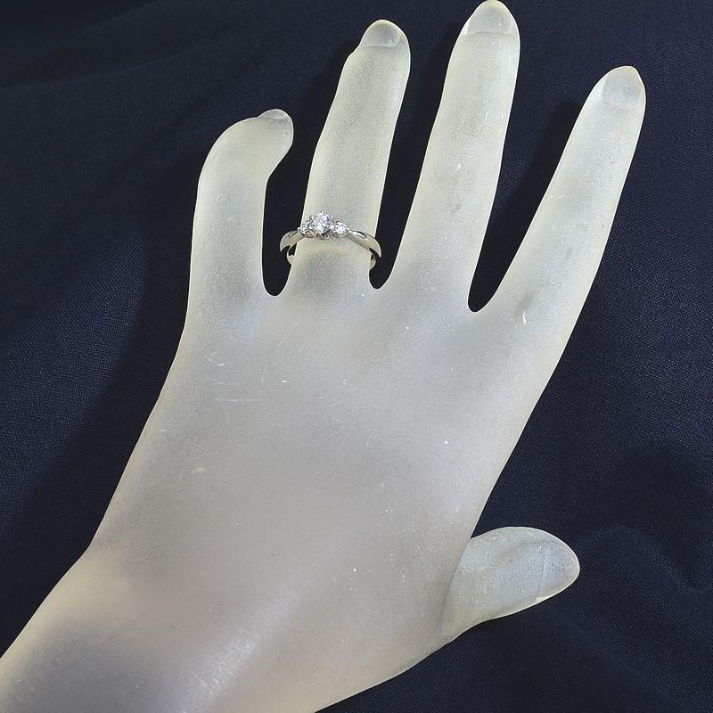 天然ダイヤリングVeryGood0.22ct9 Pt950 計0.08c4.0g