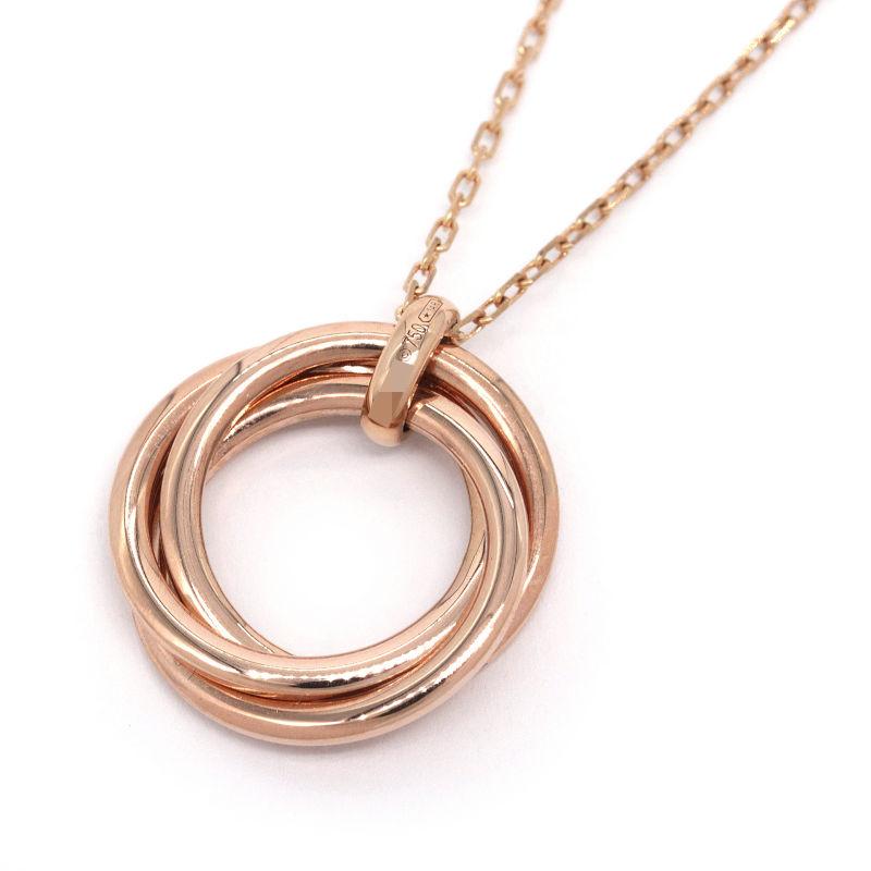 美品カルティエ トリニティチャーム スリーカラーペンダントトップ日本正規品 CARTIER/カルティエ】 トリニティ チャーム ペンダントトップ