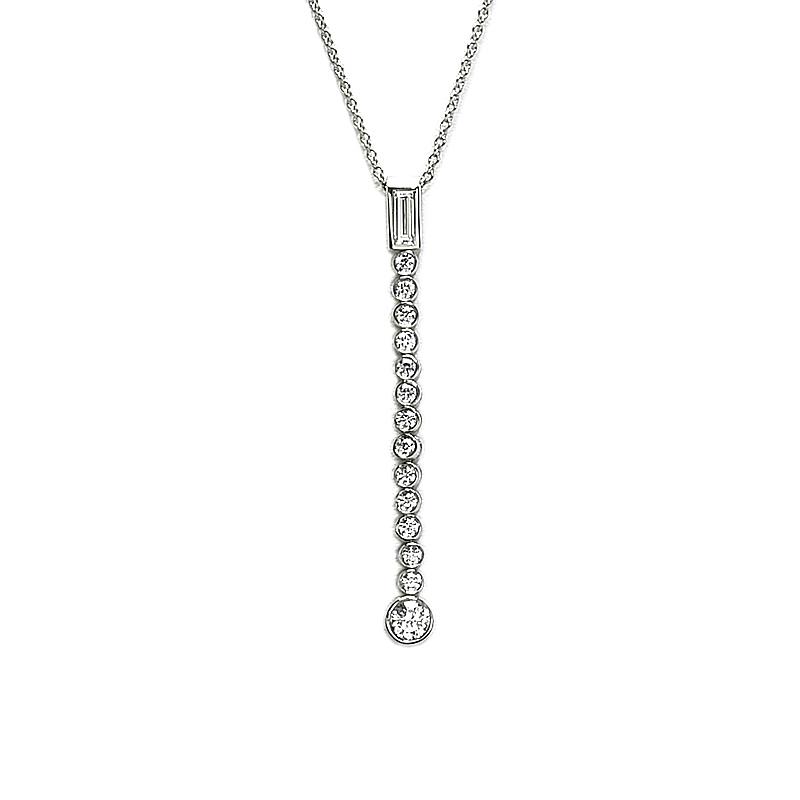 TIFFANY&Co. ティファニー ダイヤネックレス PT950 シルバー TIFFANY&Co. TIFFANY & Co. ティファニー Pt950プラチナ スモール
