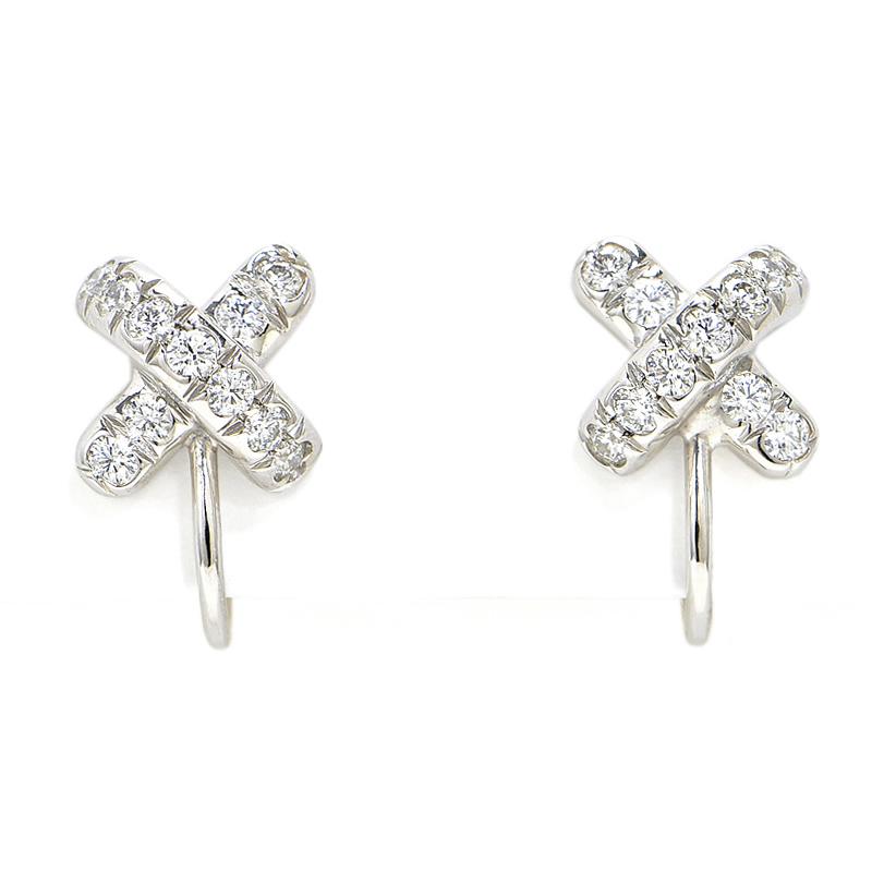 TIFFANY&Co.（ティファニー） クロスステッチイヤリング Pt950
