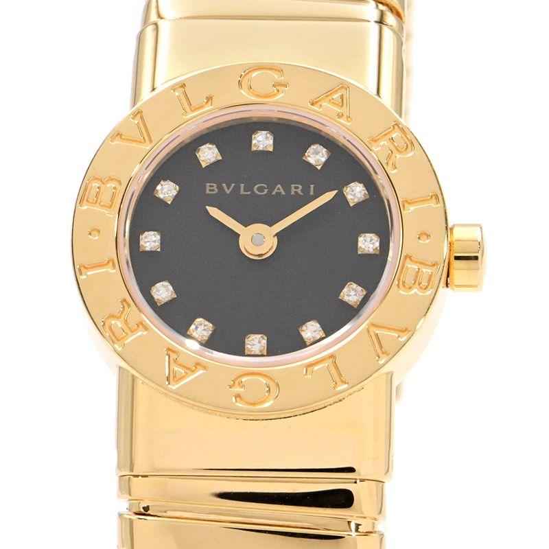 中古 ブルガリ BVLGARI BB192TG ブラック /ダイヤモンド レディース 腕時計 中古・古着通販】BVLGARI (ブルガリ) トゥボガス BB192T 黒文字盤