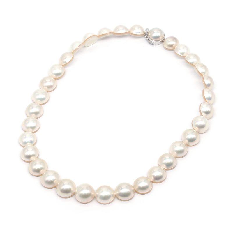 TASAKI（タサキ） 約14mmマベパールネックレス K14WG ホワイトパール 