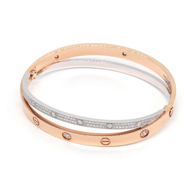 LOVE（Cartier） カルティエ ラブブレスレット サイズ19 K18PG K18WG