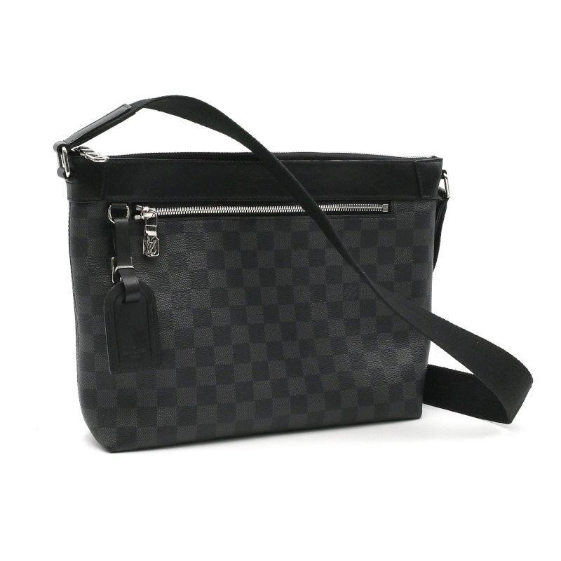 ルイヴィトン ミックPMNM N40003 ダミエグラフィット ショルダーバッグ メッセンジャーバッグ 斜め掛けバッグ ブラック 黒 中古 送料無料 ミック ルイヴィトン ミックPMNM N40003 ダミエグラフィット