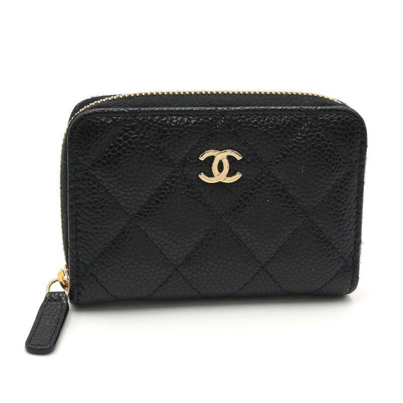 キャビアスキン シャネル クラシックジップコインパース AP0216 Y01864  