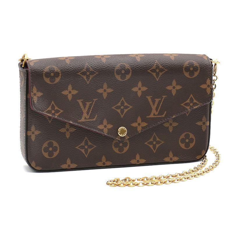 LOUIS VUITTON ルイ・ヴィトン バッグ ポシェット・フェリシー モノグラム フューシャ　2121000032889　【208】 ﾊﾞｯｸﾞ M61276 ショルダーバッグ
 PVC  ブラウン ユニセックス【中古】 ポシェット・フェリシー ルイヴィトン ポシェットフェリシー M61276
