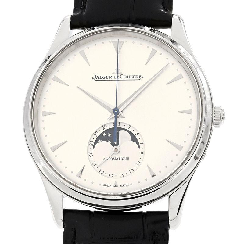 [3年保証] ジャガールクルト メンズ マスターウルトラシンムーン Q1368420 ムーンフェイズ デイト シルバー 自動巻き 腕時計 中古 送料無料 | マスター（ジャガールクルト）