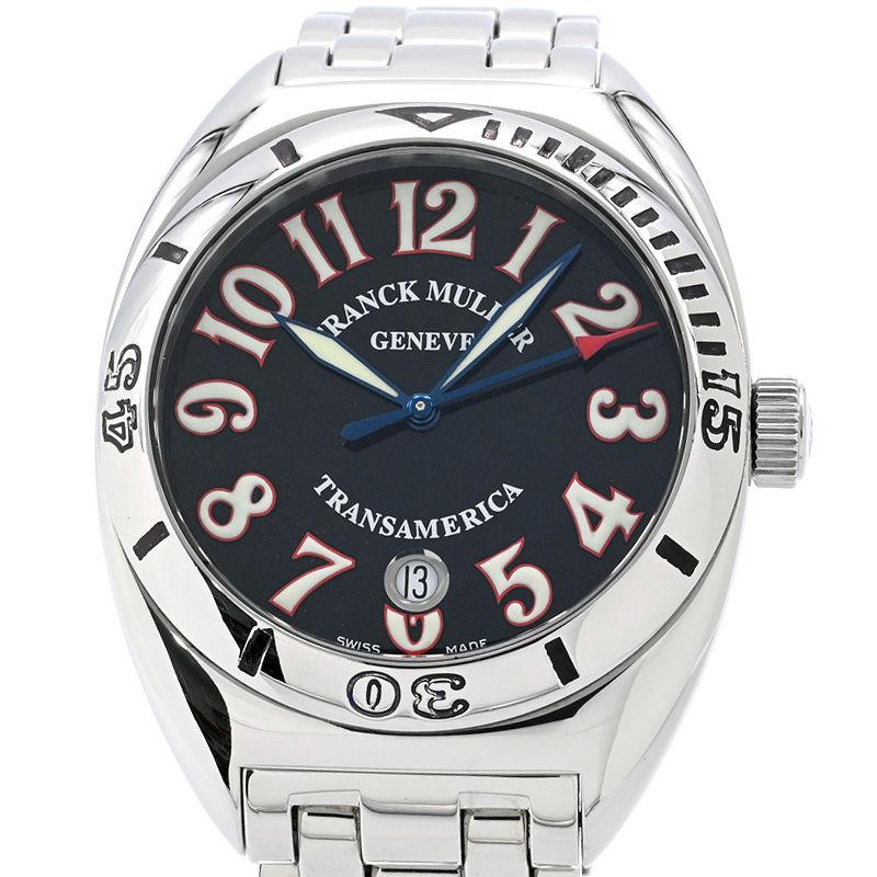 [3年保証] フランクミュラー メンズ トランスアメリカ 2000SCP カレンダー デイト ブラック 黒文字盤 自動巻き 腕時計 中古 送料無料 | FRANCK MULLER