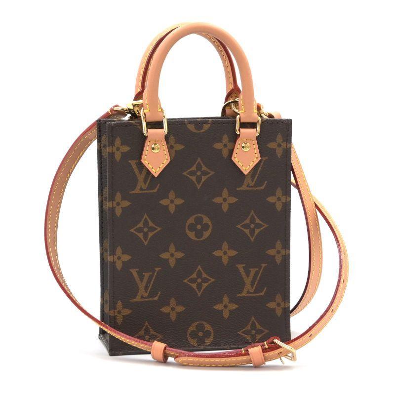 ルイヴィトン プティットサックプラ M81295 モノグラム ショルダーバッグ クロスボディバッグ 肩掛けバッグ ブラウン 茶色 中古 送料無料 プティット・サックプラ ルイヴィトン プティットサックプラ M81295