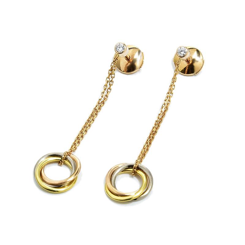 TRINITY（Cartier） カルティエ スウィートトリニティピアス K18YG