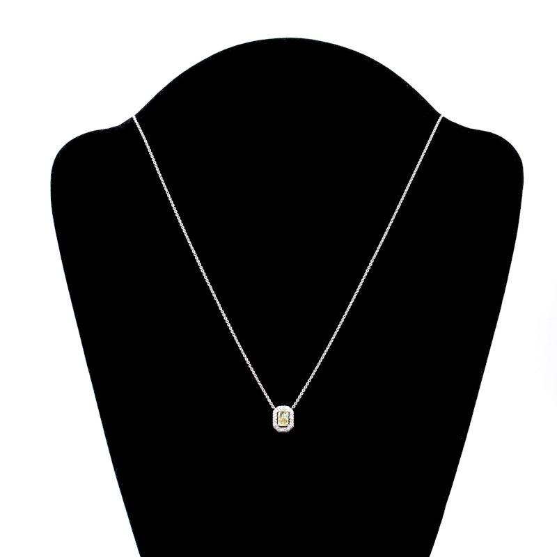 グラフ FancyYellow/VS2/0.81ct アイコンネックレス K18WG イエロー 