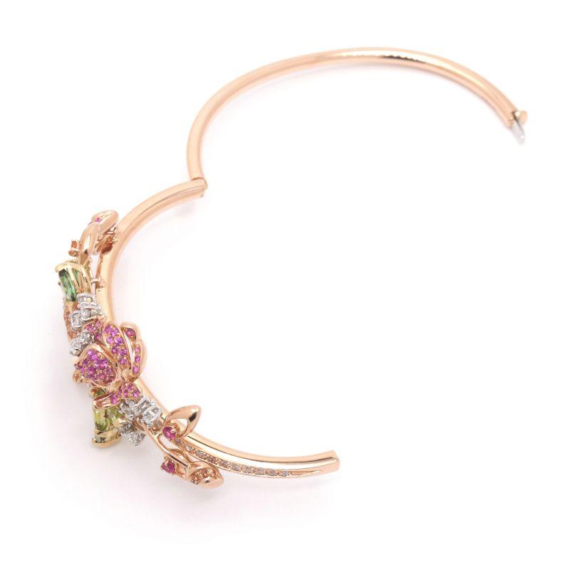 DAMIANI ピンクゴールド ダイヤモンド バングル Mサイズ DAMIANI（ダミアーニ） スプリングタイムバングル K18PG マルチ