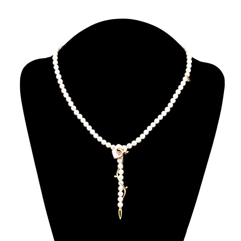 MIKIMOTO（ミキモト） グレースケリーネックレス K18YG あこや真珠