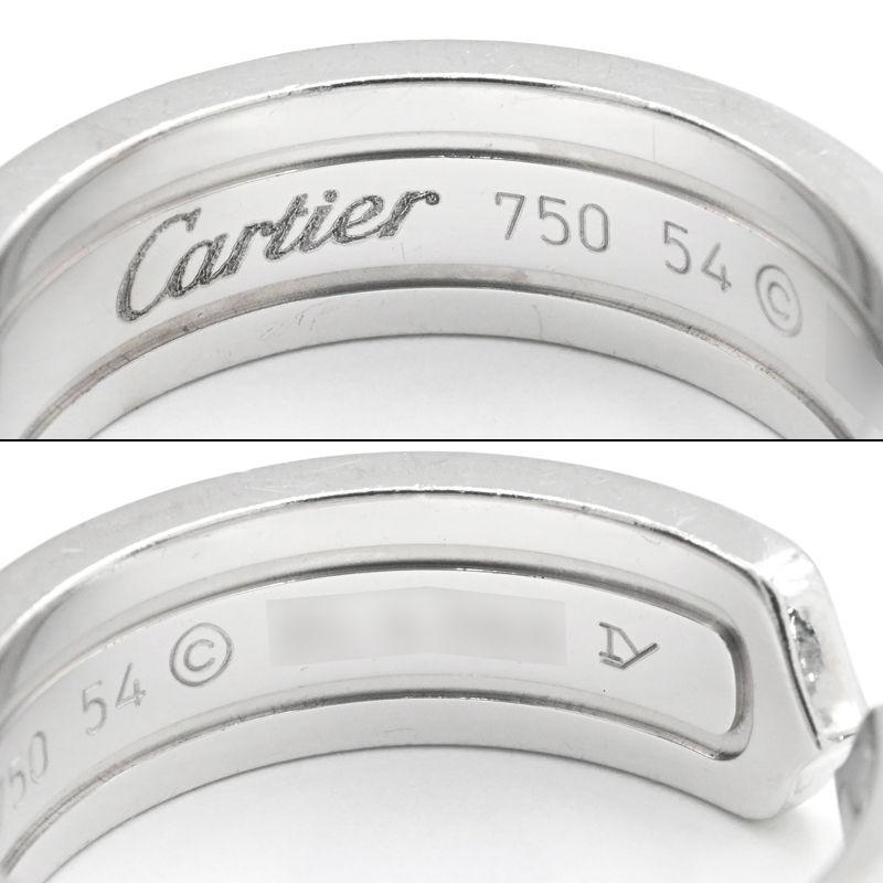 Cartier（カルティエ） C2リング #54 14号 K18WG 2Cリング 艶消し