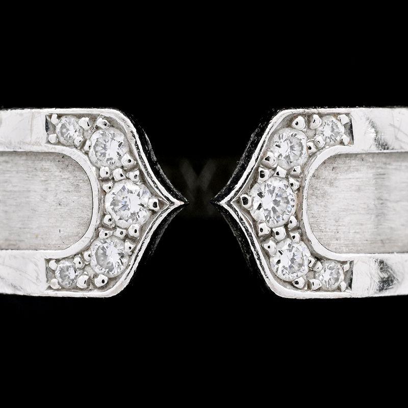 C DE CARTIER カルティエ C2リング #53 13.5号 K18WG C2ダイヤモンド