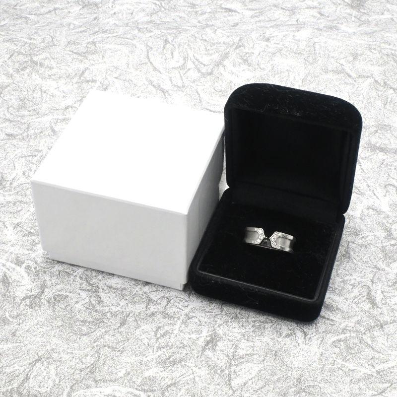 C DE CARTIER カルティエ C2リング #53 13.5号 K18WG C2ダイヤモンド 