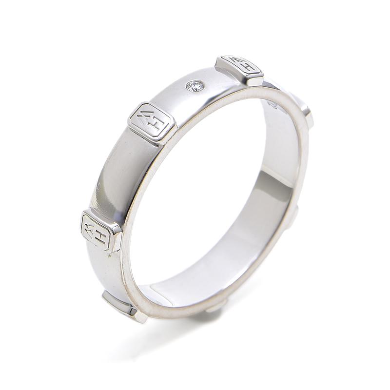Harry Winston HW ロゴ バンドリング / 18Kホワイトゴールド HW Logo by Harry Winston ハリーウィンストン HWロゴバンドリング 22