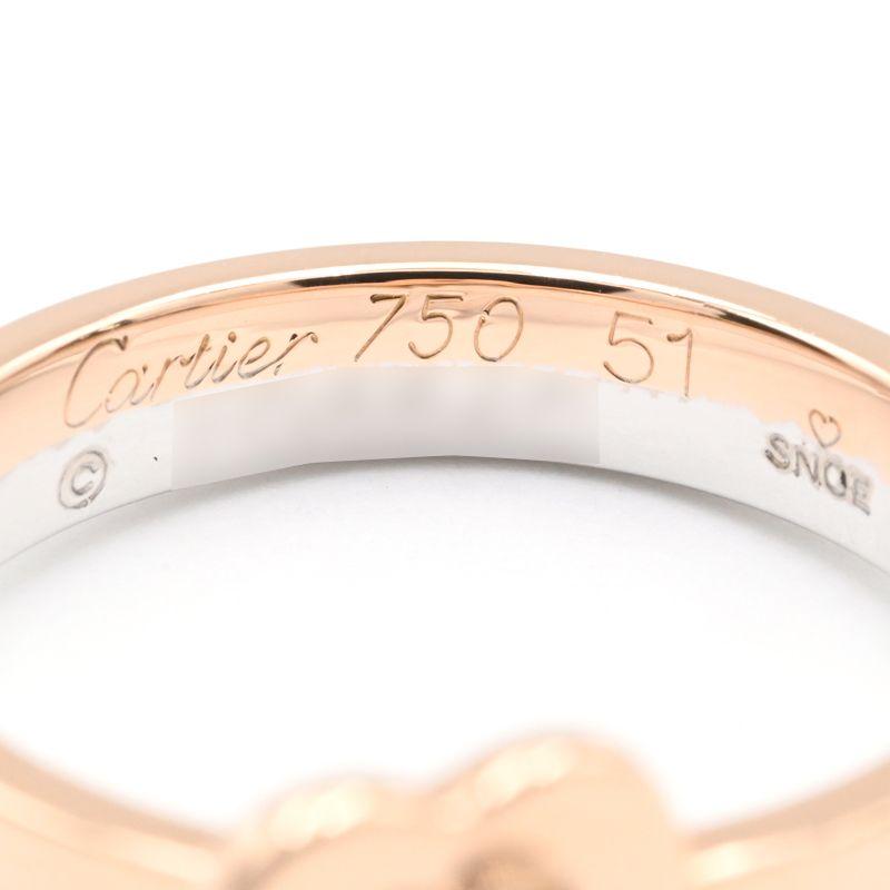 Cartier（カルティエ） ダブルハートリング #51 11号 K18PG K18WG 金 