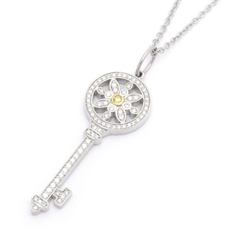 じ*ん様 ティファニー　デイジーキー　トップのみ　Ag925 ⭐️美品⭐️ Tiffany Keys ティファニー デイジーキーネックレス Pt950 K18YG
