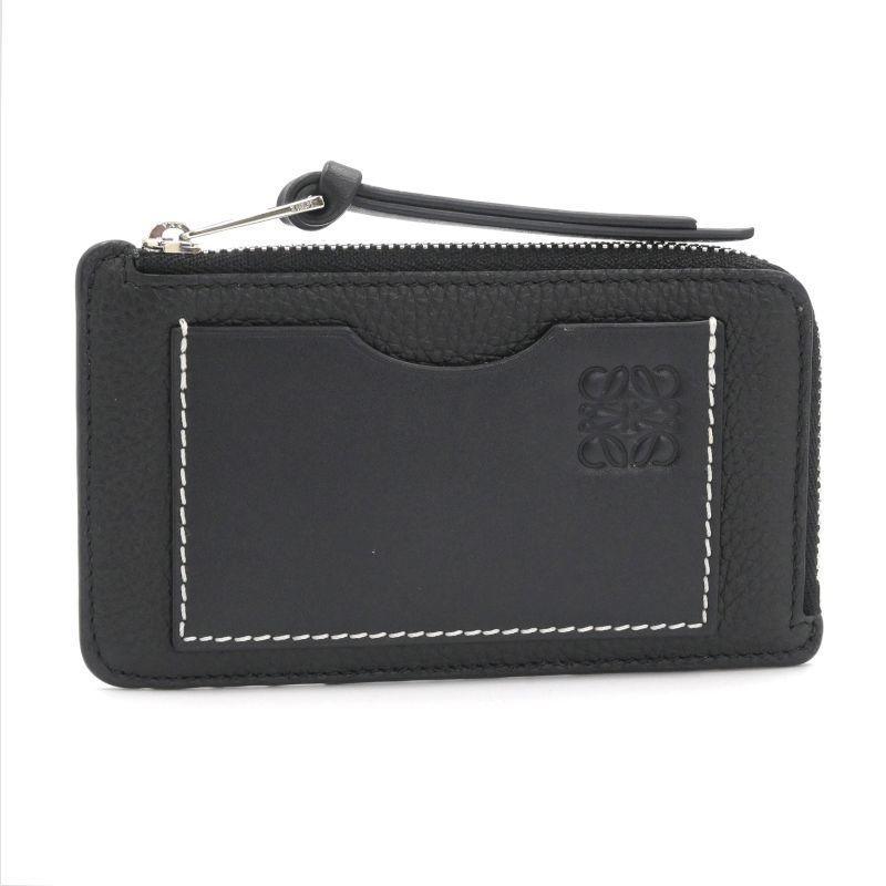 LOEWE（ロエベ） コインカードホルダー ソフトグレインカーフ ブラック 