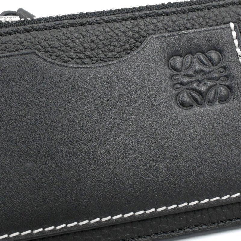 LOEWE（ロエベ） コインカードホルダー ソフトグレインカーフ ブラック 