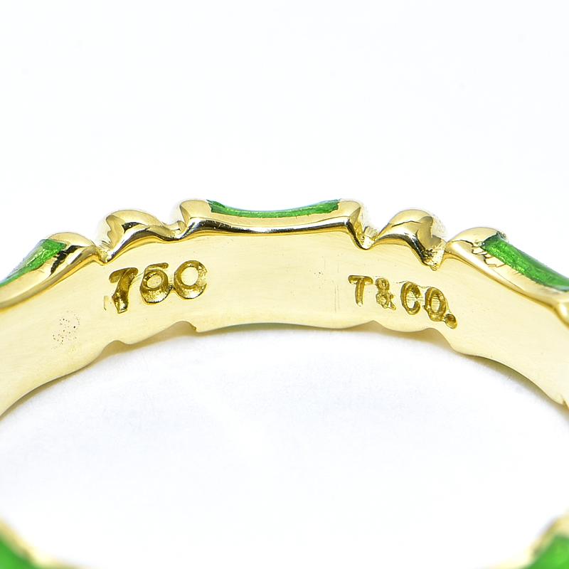 TIFFANY&Co.（ティファニー） バンブーリング 9号 K18YG エナメル