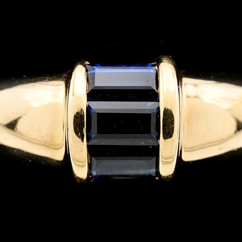 TIFFANY&Co.（ティファニー） スタッキングリング 13号 K18YG ブルー