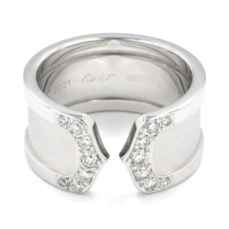 CARTIER カルティエ 2Cリング LM ダイヤモンド #52 リング・指輪 K18WG 